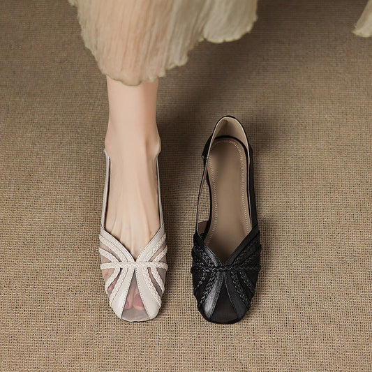 Zapatos planos de malla trenzada Celia