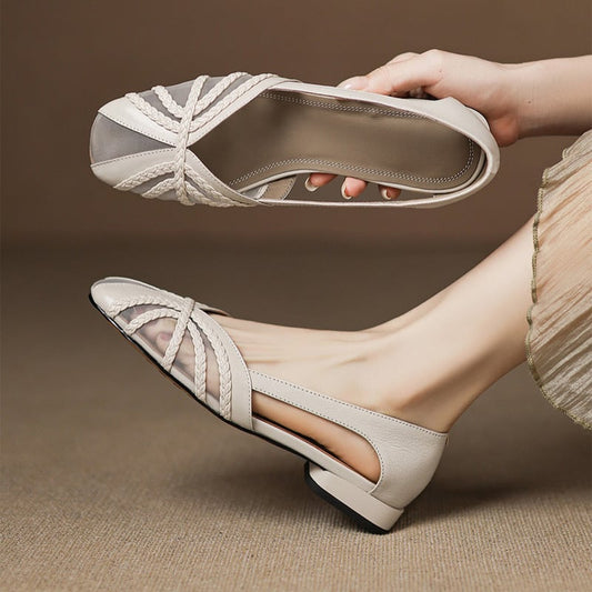 Zapatos planos de malla trenzada Celia