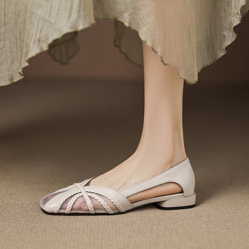 Zapatos planos de malla trenzada Celia