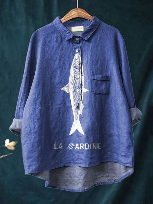 Lily | Camiseta Gráfica de Sardinas