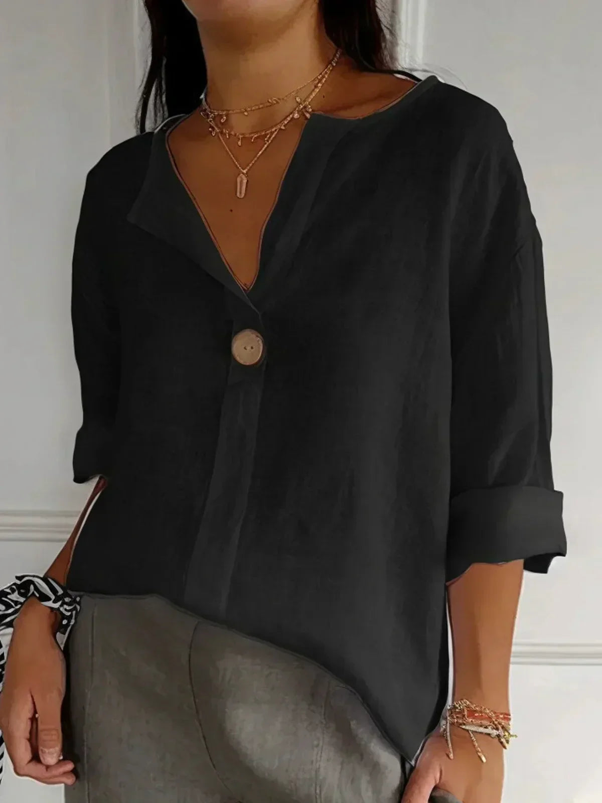 Jessa™ - Blusa Casual de Cuello en V