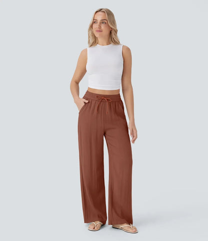 Pantalones de lino elegantes Zafeiria