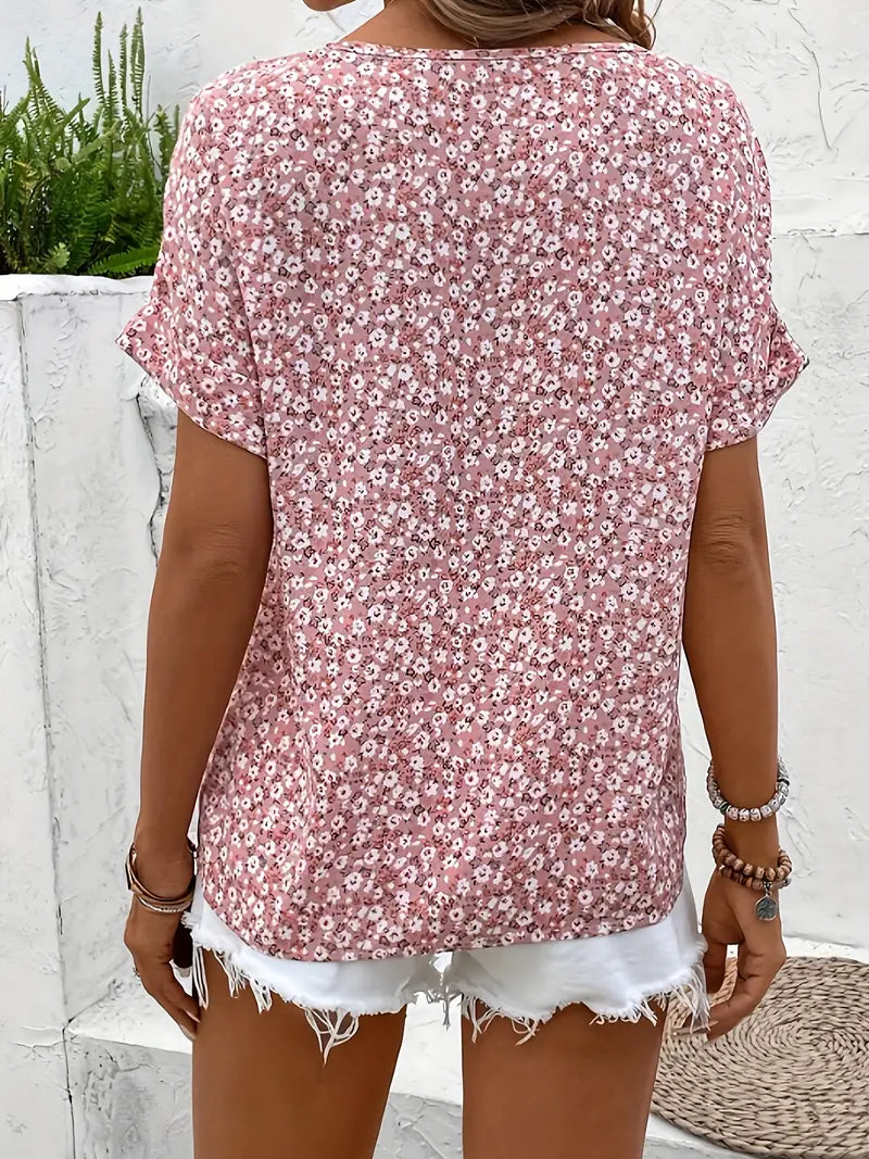 Charis™ - Blusa con Estampado Floral y Botones