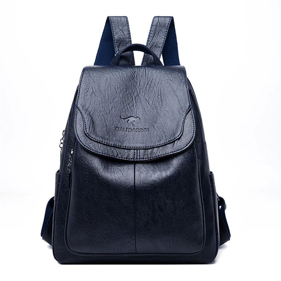 Greta - Mochila antirrobo de cuero