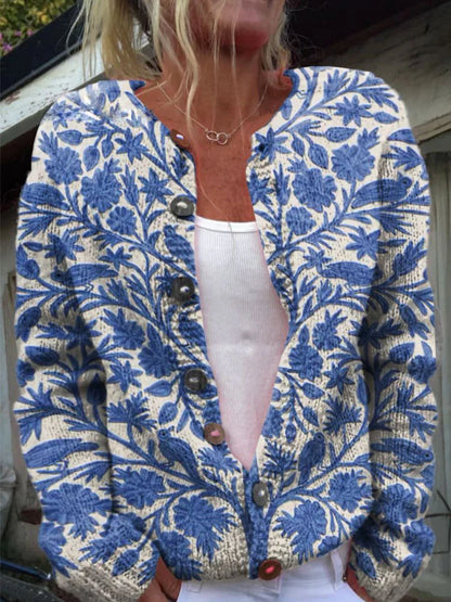 LILA | Cardigan con Estampado Floral