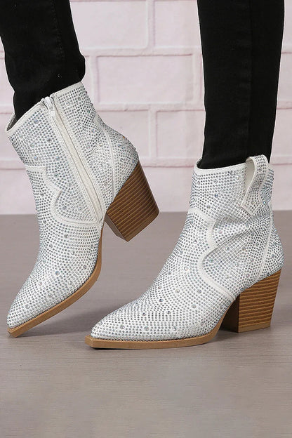 PAULA | Botas elegantes con patchwork y cremallera