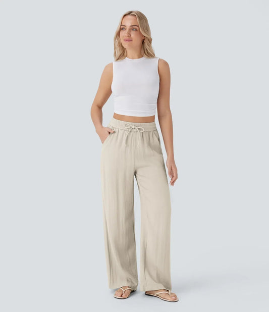 Pantalones de lino elegantes Zafeiria