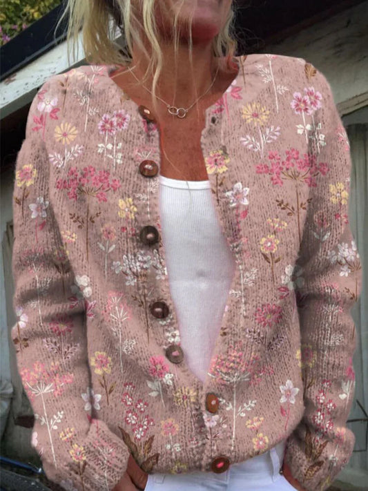 LILA | Cardigan con Estampado Floral