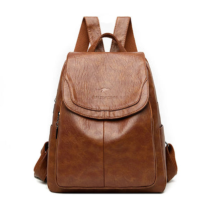 Greta - Mochila antirrobo de cuero