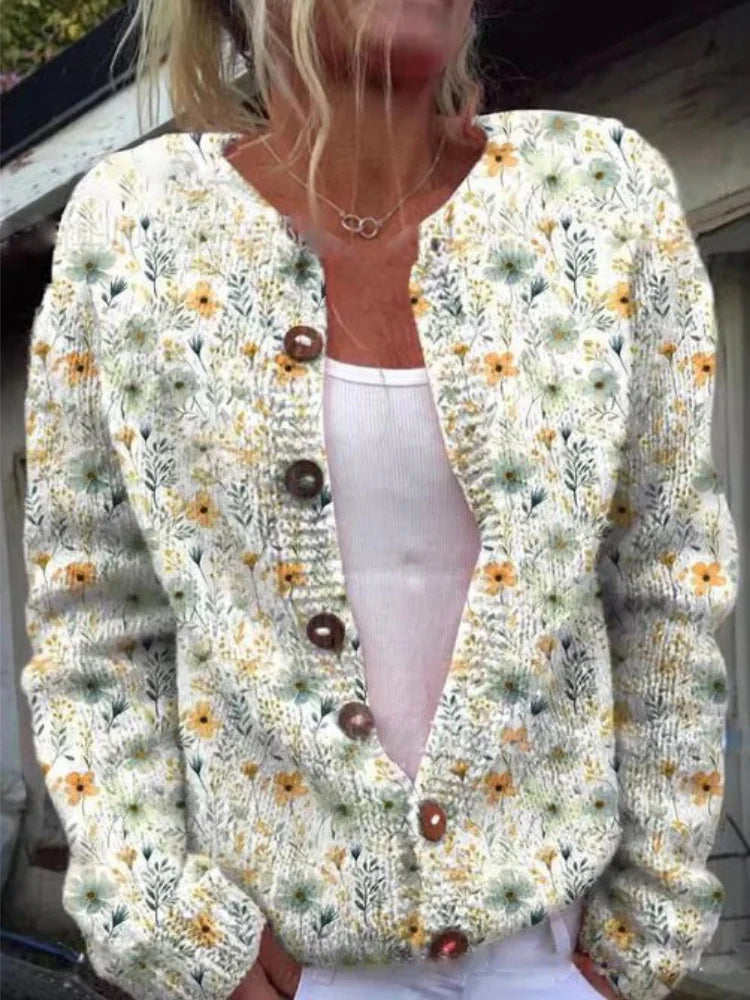 LILA | Cardigan con Estampado Floral