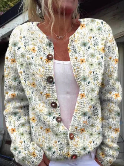 LILA | Cardigan con Estampado Floral