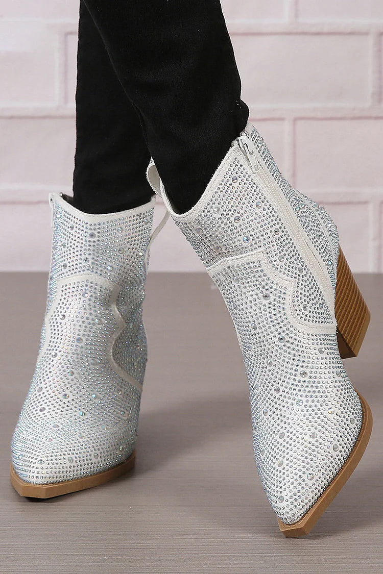 Costanza | Botas elegantes con patchwork y cremallera