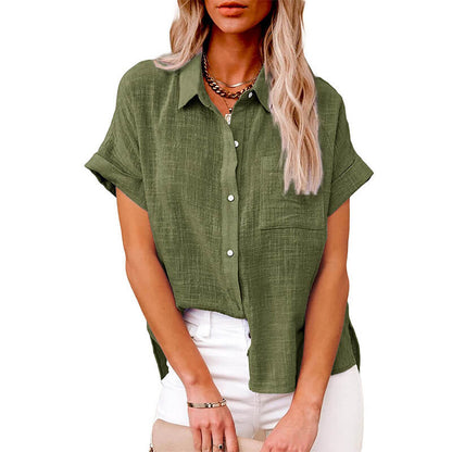 Adelene™ - Blusa clásica de botones y atemporal