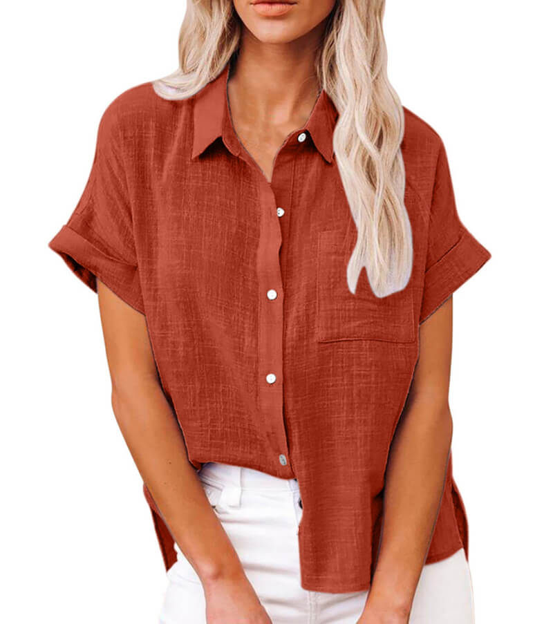 Adelene™ - Blusa clásica de botones y atemporal