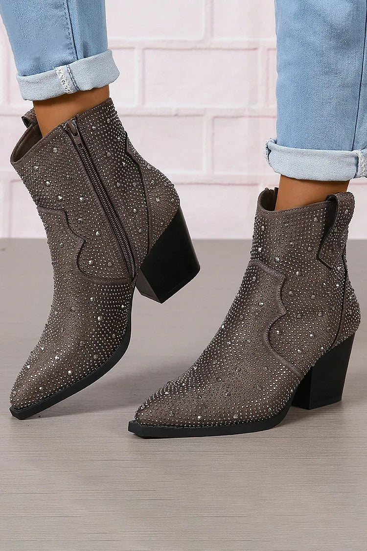 Costanza | Botas elegantes con patchwork y cremallera
