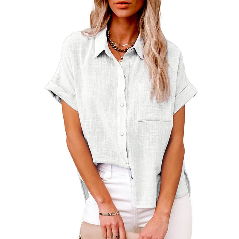 Adelene™ - Blusa clásica de botones y atemporal