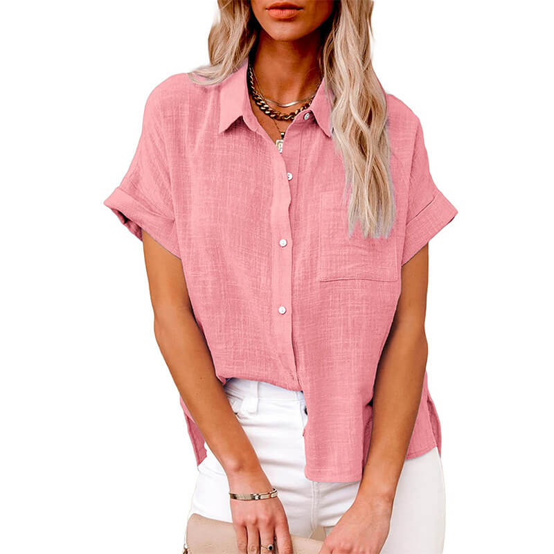 Adelene™ - Blusa clásica de botones y atemporal