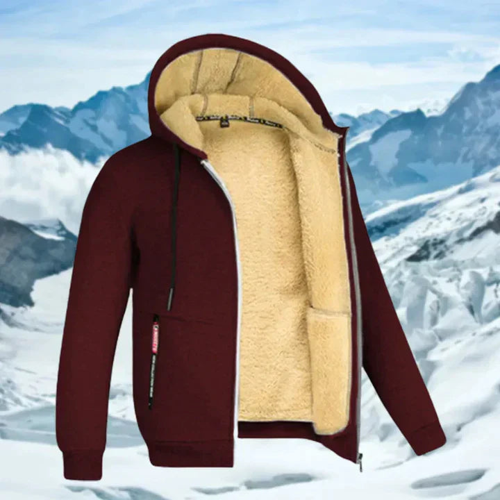 Arie - Chaqueta de Invierno para Hombre con Capucha y Forro de Felpa