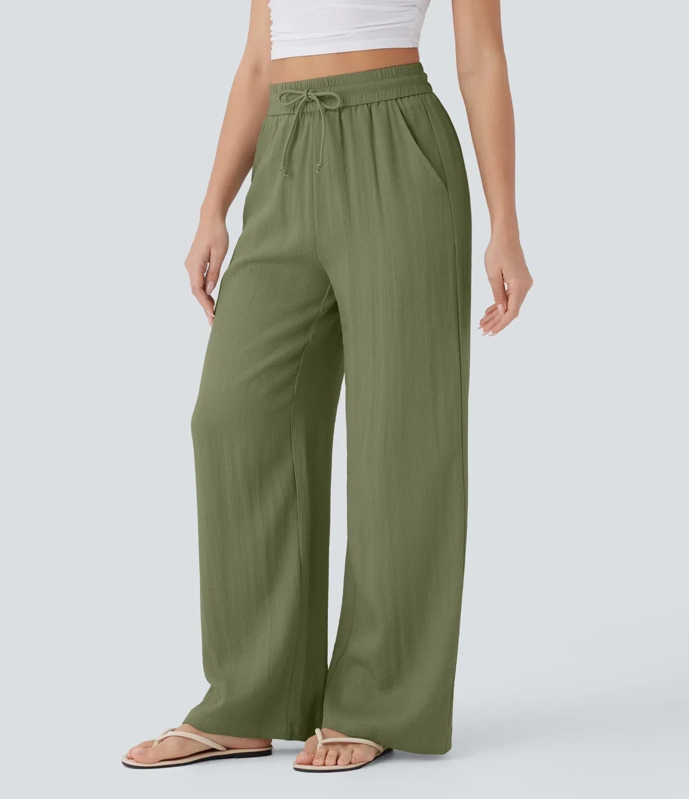 Pantalones de lino elegantes Zafeiria