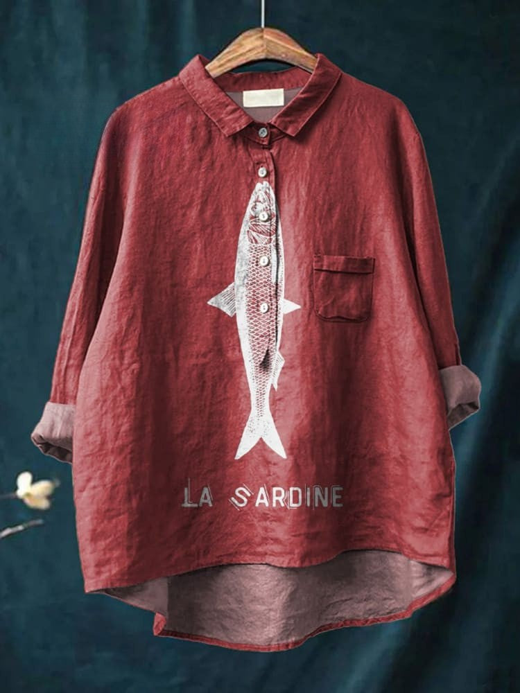 Lily | Camiseta Gráfica de Sardinas
