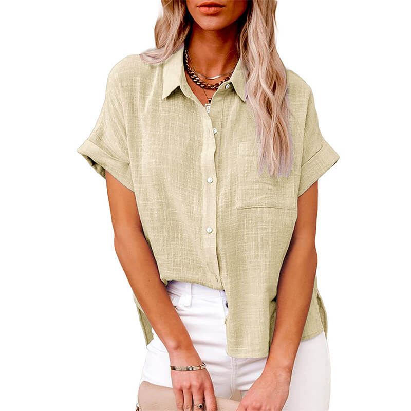 Adelene™ - Blusa clásica de botones y atemporal