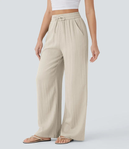 Pantalones de lino elegantes Zafeiria