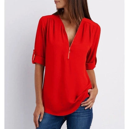 Lizzy - Blusa elegante con cierre