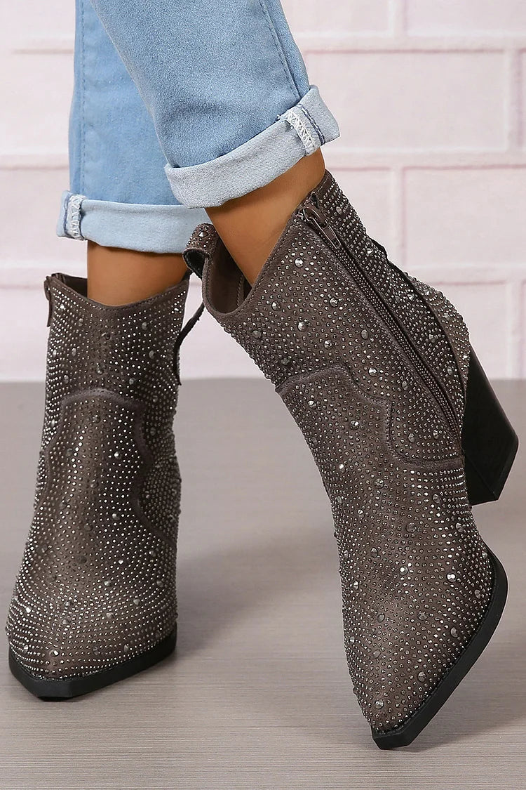 Costanza | Botas elegantes con patchwork y cremallera