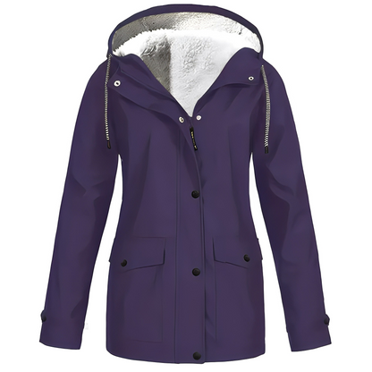 Ella™ - Abrigo impermeable for women forraso con forro de felpa
