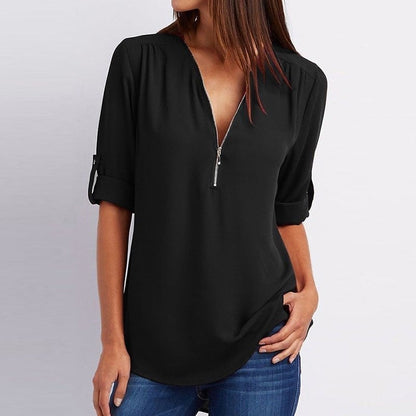 Lizzy - Blusa elegante con cierre