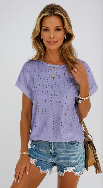 Riza™ - Blusa Casual con Ojales