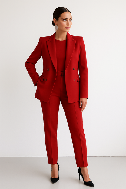 Esquina de la mujer elegante con un corte a medida