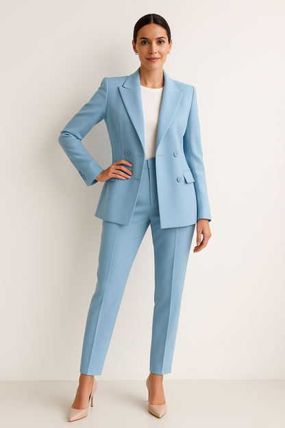 Esquina de la mujer elegante con un corte a medida