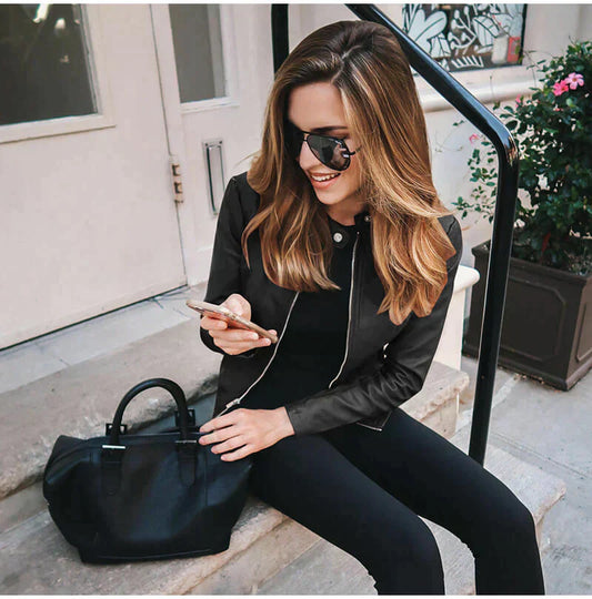 Sophia™ - Chaqueta de cuero italiana