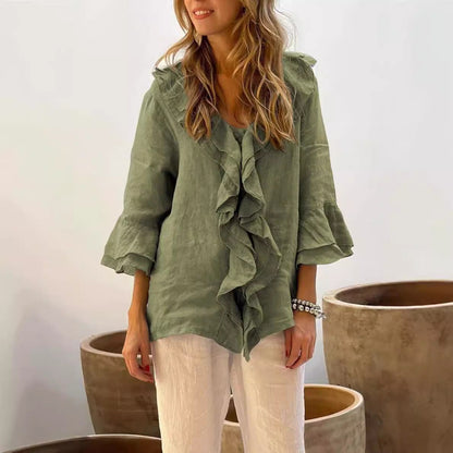 Cherry™ - Blusa Estilizada con Volantes