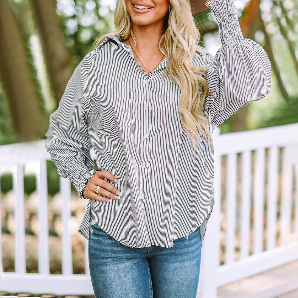 Evelyna™ - Camisa suelta de rayas