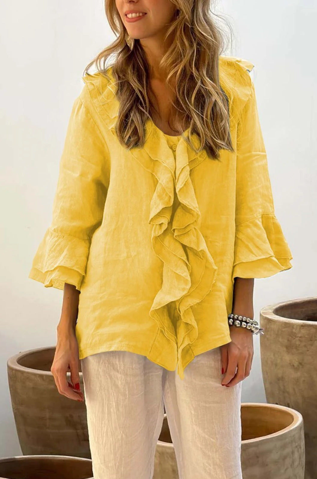 Cherry™ - Blusa Estilizada con Volantes