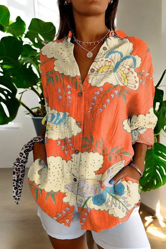 Camisa floral Sunset Bloom