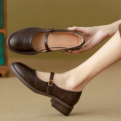 Mary Janes de tacón bajo Perla