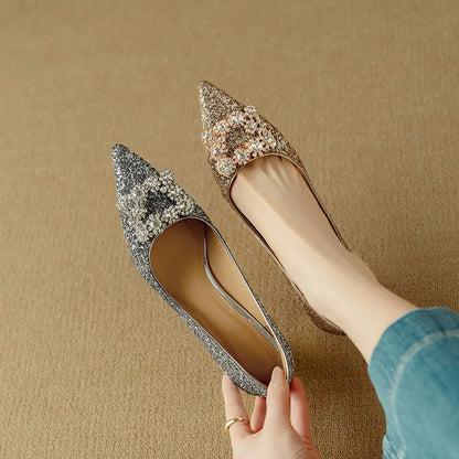 Zapatos de tacón glitter Gloria