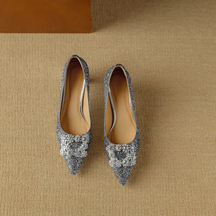 Zapatos de tacón glitter Gloria