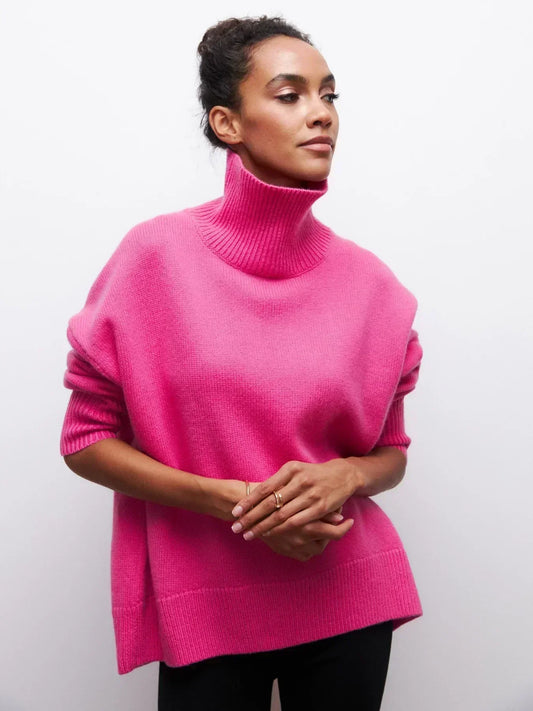 Eden - Suéter de punto con cuello alto oversized y elegante