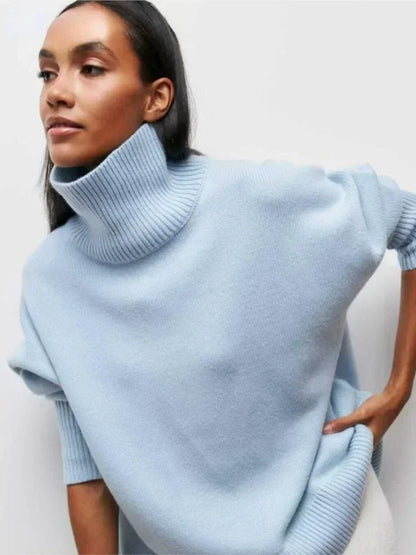 Eden - Suéter de punto con cuello alto oversized y elegante