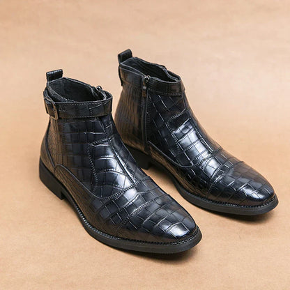 Baron | Botines de cuero con hebilla