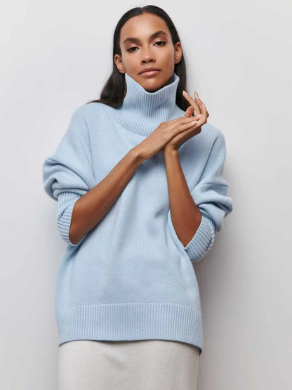 Eden - Suéter de punto con cuello alto oversized y elegante