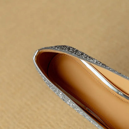 Zapatos de tacón glitter Gloria