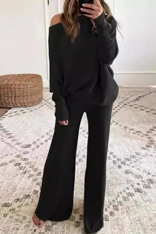El conjunto de felpa y tejido Liora