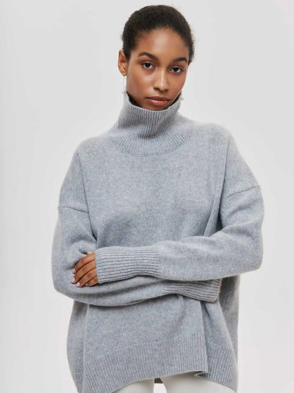Eden - Suéter de punto con cuello alto oversized y elegante