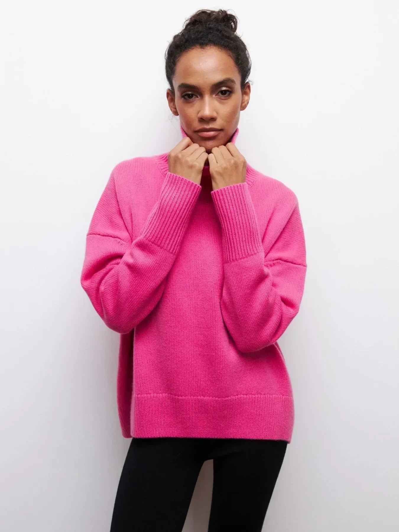 Eden - Suéter de punto con cuello alto oversized y elegante