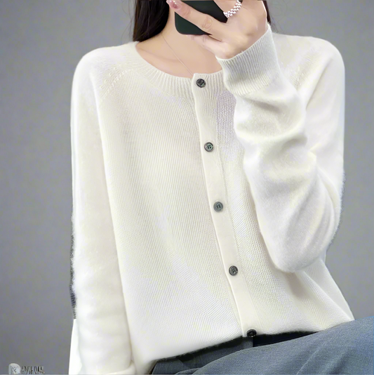 Rhea | Cárdigan ligero de merino para mujer | Clásico para el día a día
